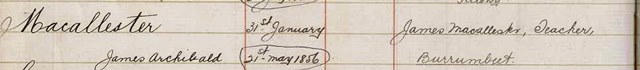 Enrolment Register Detail, 1871.